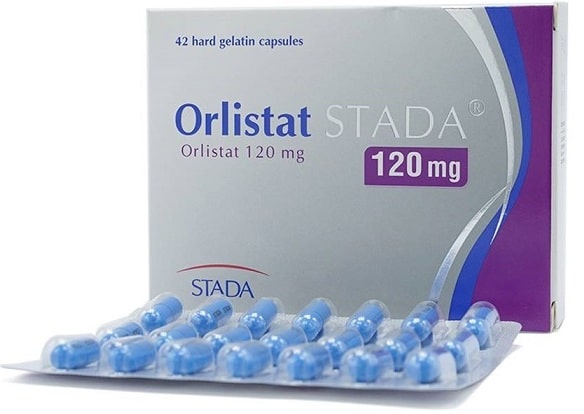 Thuốc giảm cân Orlistat Stada với cơ chế là giảm hấp thụ chất béo vào cơ thể.