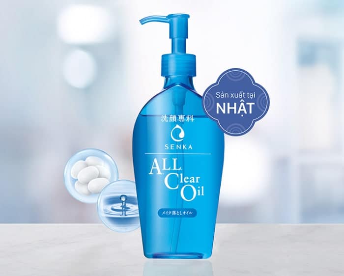 review nước tẩy trang senka all clear water white