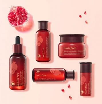 set innisfree lựu đỏ