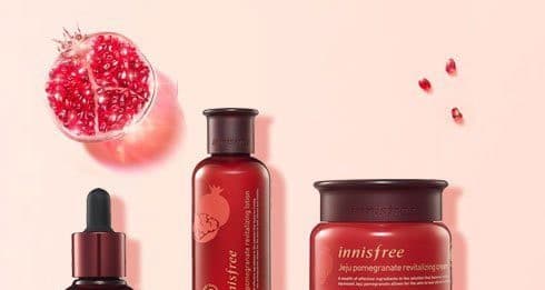 set innisfree lựu đỏ