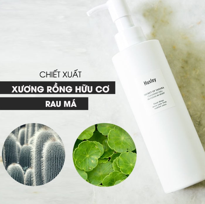 review sữa rửa mặt huxley